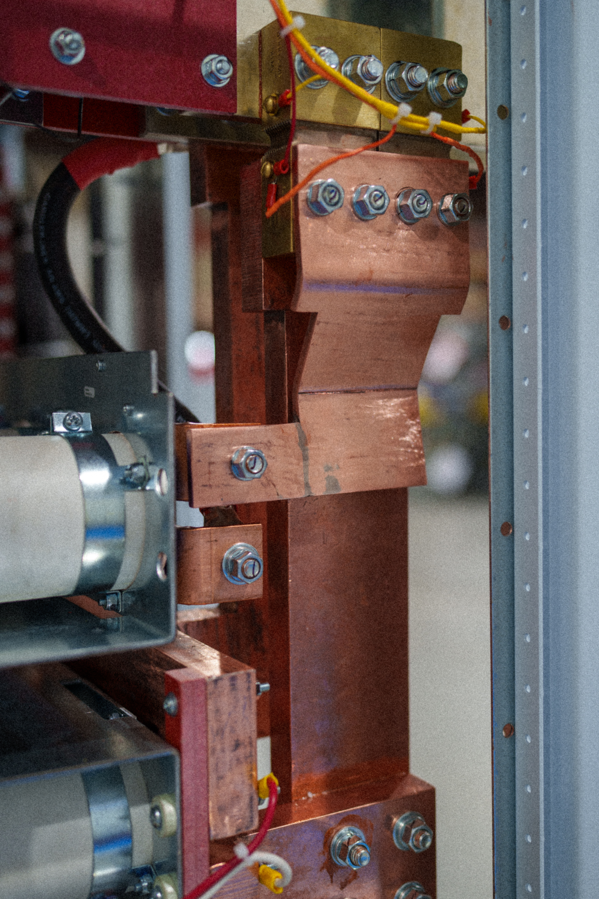 Output bus work of 250 kW, 6000 Adc MT Series power supply showing brazing and bending operations for unique geometries.