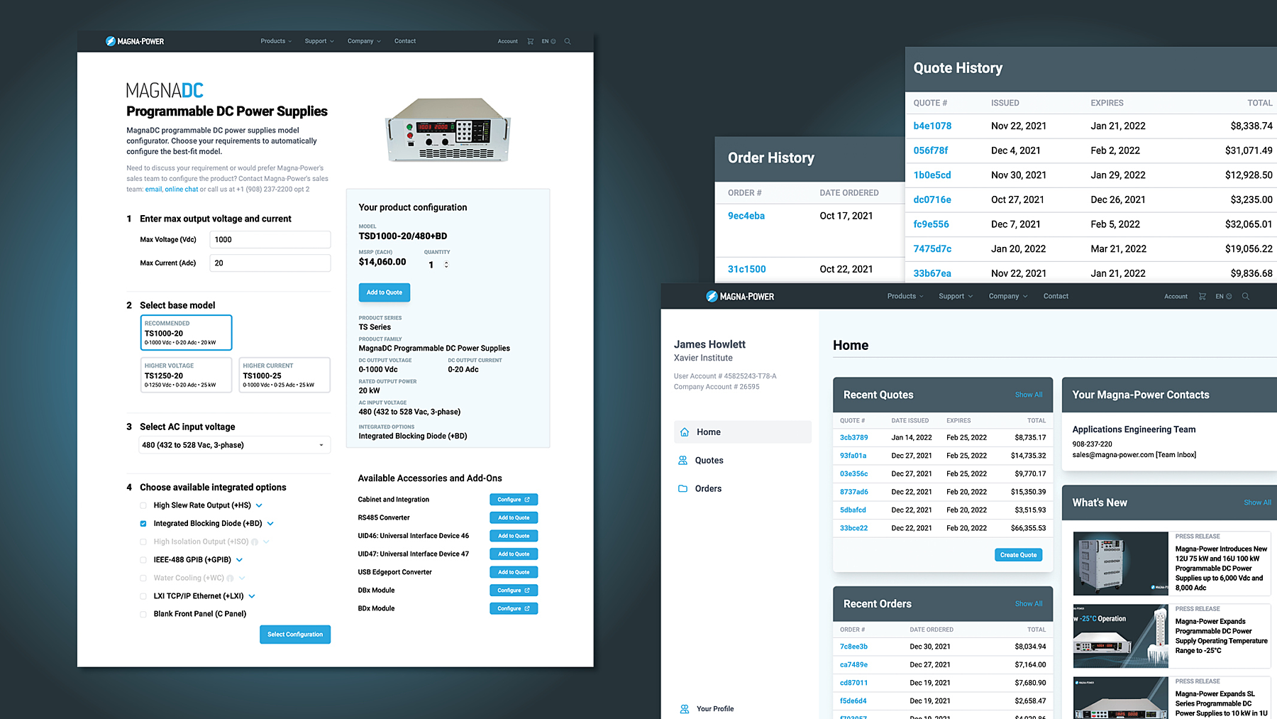 Magna-Power's new e-commerce platform