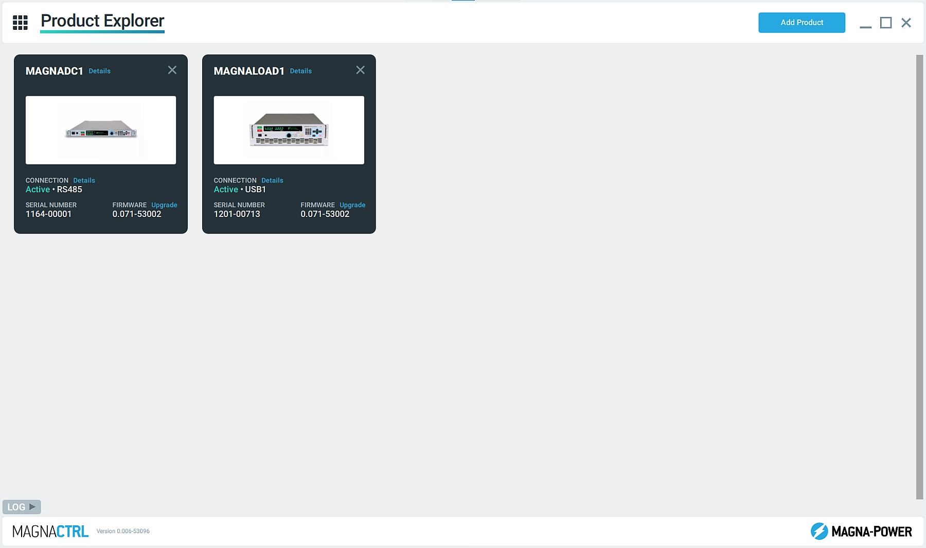 MagnaCTRL's Product Explorer panel