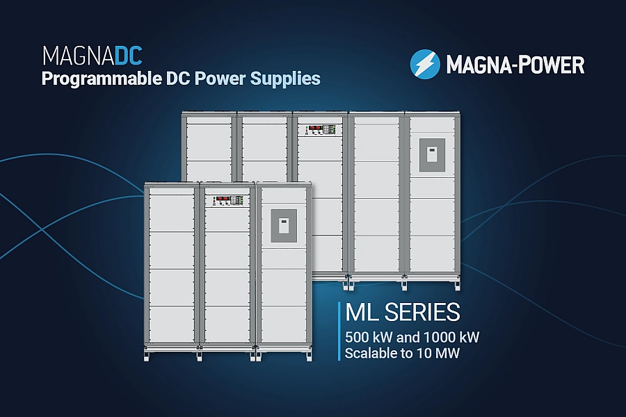 Magna-Power Releases the 500 kW and 1000 kW ML Series Programmable DC Power Supply, Scalable to 10 MW Article Image